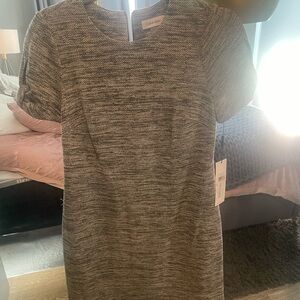 NWT Calvin Klein Gray Textured Sheath Dress